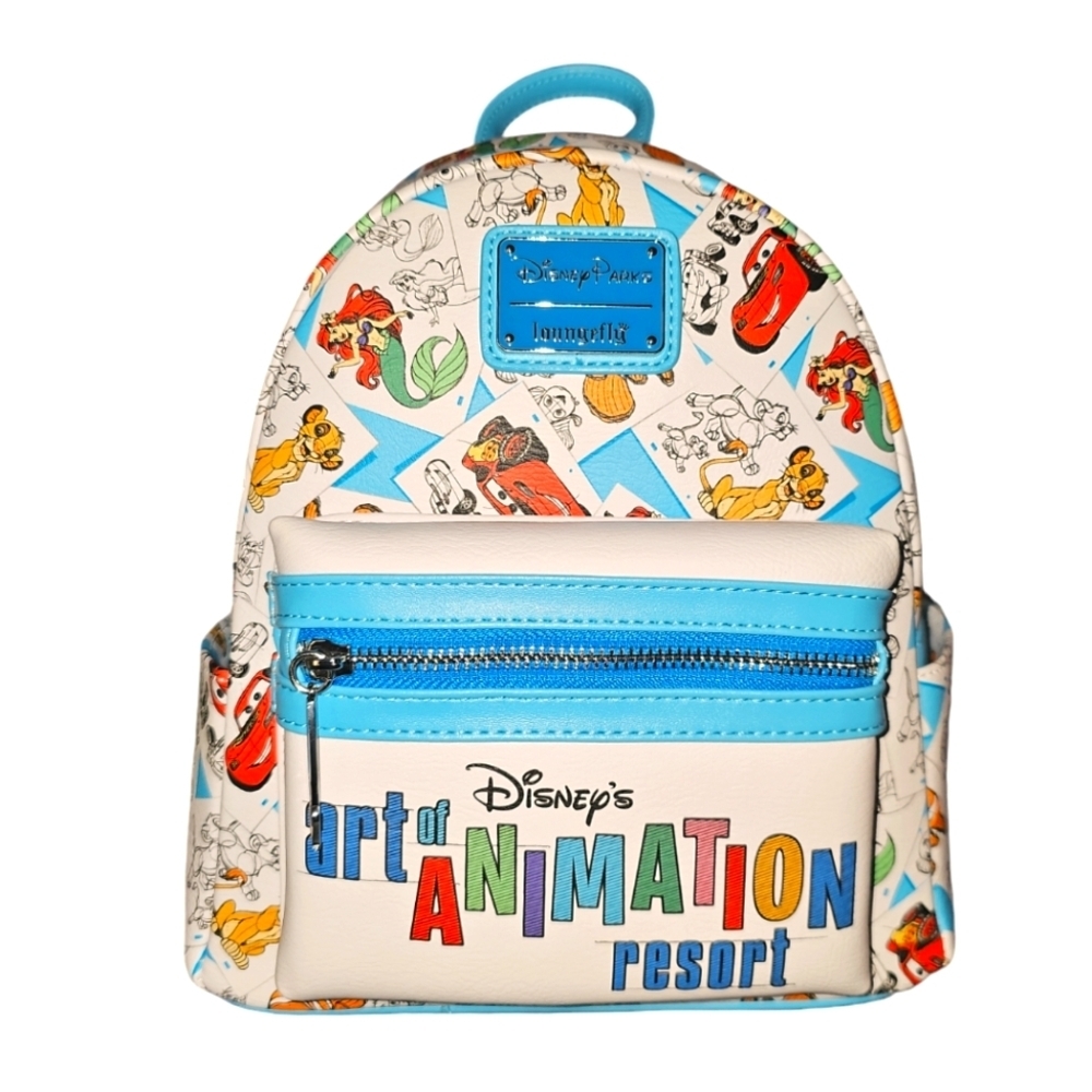 Disney Parks 2024 Art Of Animation Resort Ariel Nemo Cars Backpack Bag Loungefly New Disney main image 3